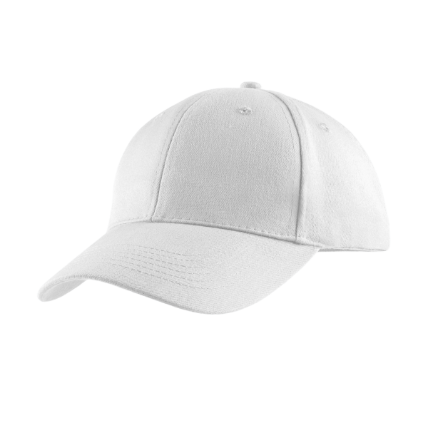 Port Authority Brushed Twill Cap, White, Left Side view