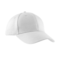 Port Authority Brushed Twill Cap, White, Right Side view