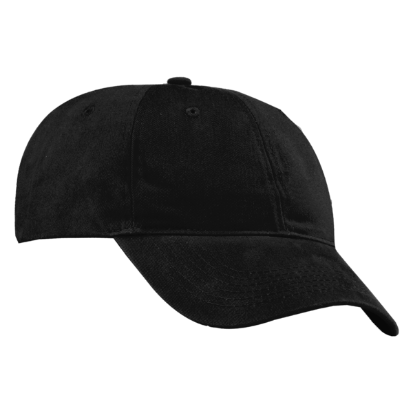 Port Authority Brushed Twill Low Profile Cap, Black, Right Side view