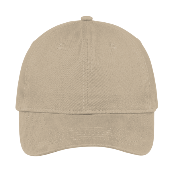 Port Authority Brushed Twill Low Profile Cap, Khaki, Front view