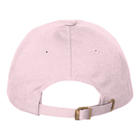 Port Authority Brushed Twill Low Profile Cap, Light Pink, Back view