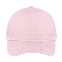 Port Authority Brushed Twill Low Profile Cap, Light Pink, Front view