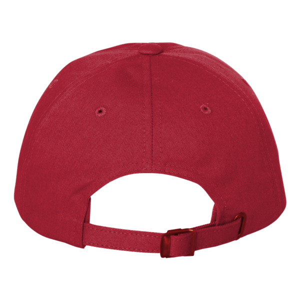 Port Authority Brushed Twill Low Profile Cap, Red, Back view