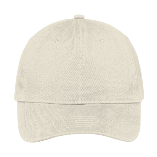 Port Authority Brushed Twill Low Profile Cap, Stone, Front view