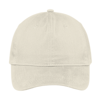 Port Authority Brushed Twill Low Profile Cap, Stone, Front view