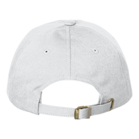 Port Authority Brushed Twill Low Profile Cap, White, Back view