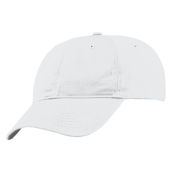 Port Authority Brushed Twill Low Profile Cap, White, Left Side view
