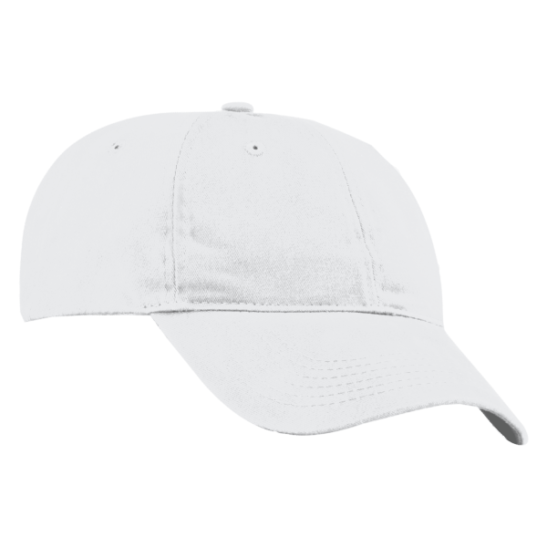Port Authority Brushed Twill Low Profile Cap, White, Right Side view