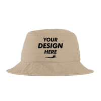 Port Authority Bucket Hat, Khaki, Front view, Mockup