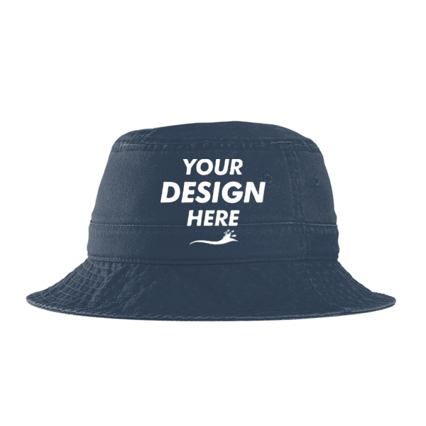 Port Authority Bucket Hat, Navy, Front view, Mockup