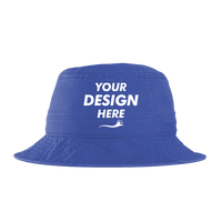 Port Authority Bucket Hat, Royal, Front view, Mockup