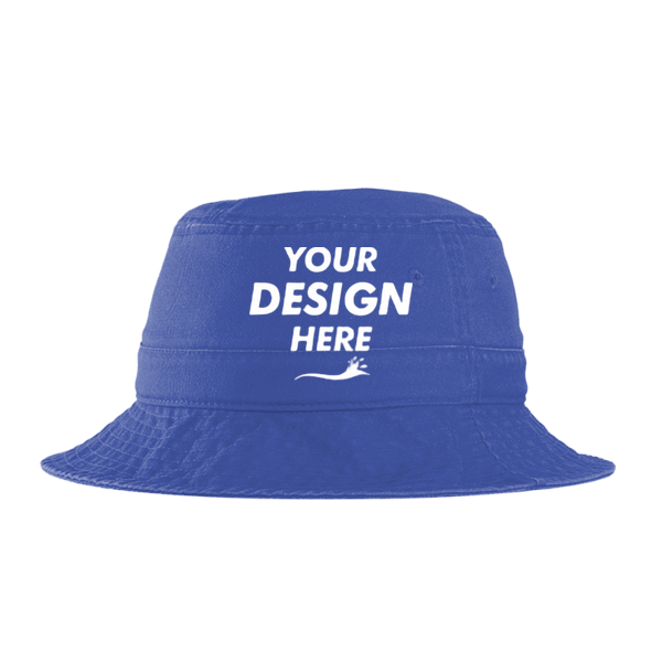 Port Authority Bucket Hat, Royal, Front view, Mockup