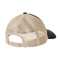 Port Authority Distressed Mesh Back Cap, Black / Khaki, Back view