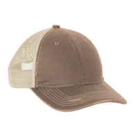 Port Authority Distressed Mesh Back Cap, Light Olive / Stone, Right Side view