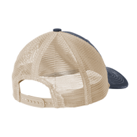 Port Authority Distressed Mesh Back Cap, River Blue Navy / Khaki, Back view