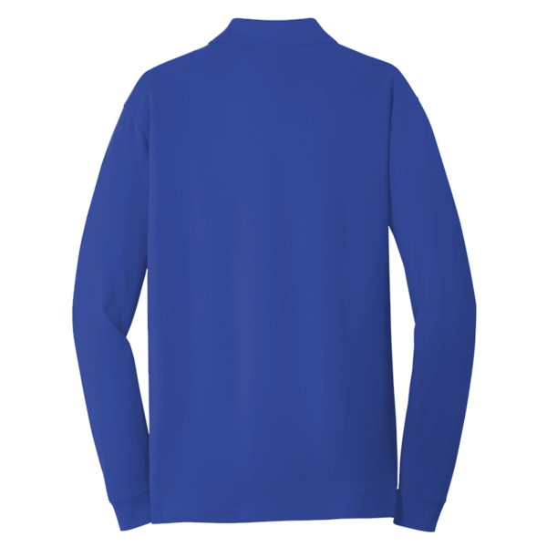 Port Authority EZCotton ® Long Sleeve Polo, True Royal, Back view