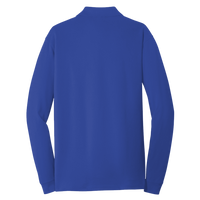 Port Authority EZCotton ® Long Sleeve Polo, True Royal, Back view