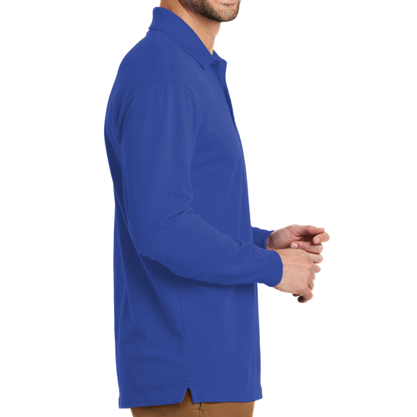 Port Authority EZCotton ® Long Sleeve Polo, True Royal, Right view