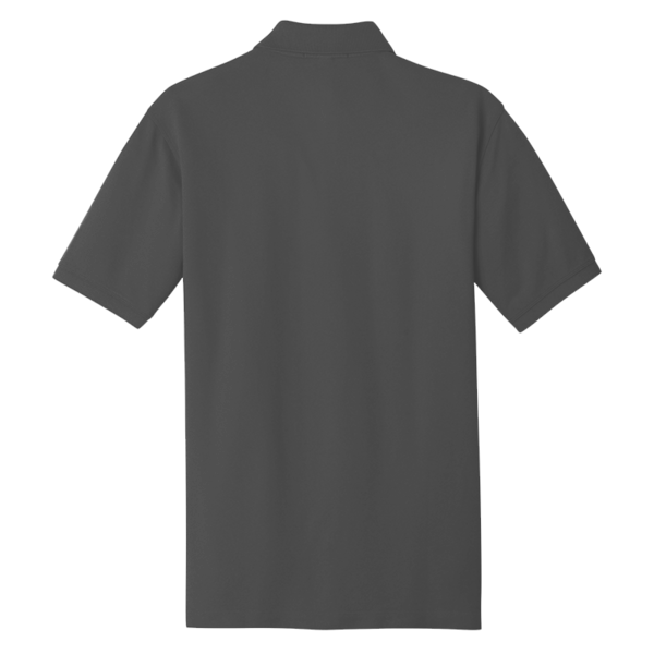 Port Authority EZCotton ® Polo, Charcoal Heather, Back view
