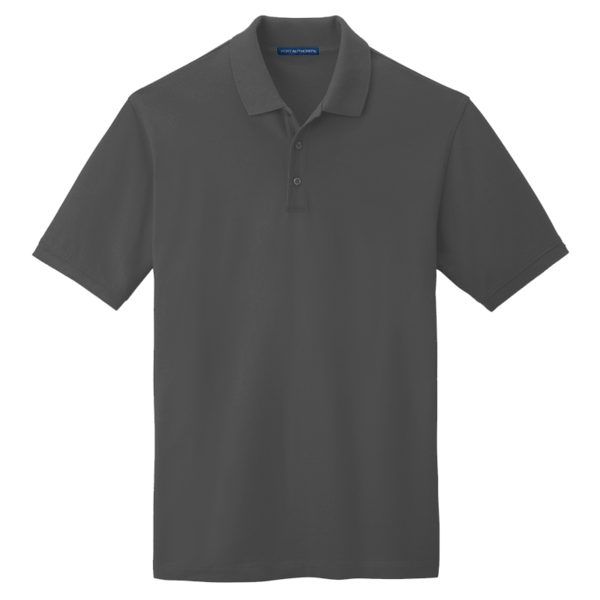 Port Authority EZCotton ® Polo, Charcoal Heather, Front view