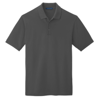 Port Authority EZCotton ® Polo, Charcoal Heather, Front view