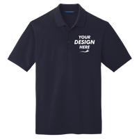 Port Authority EZCotton ® Polo, Navy, Front view, Mockup