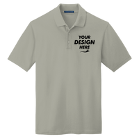 Port Authority EZCotton ® Polo, Oxford Heather, Front view, Mockup