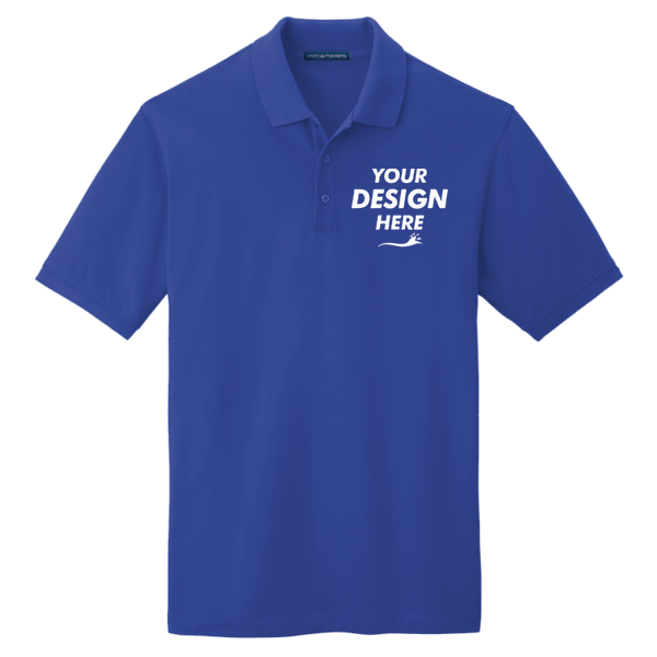 Port Authority EZCotton ® Polo, True Royal, Front view, Mockup
