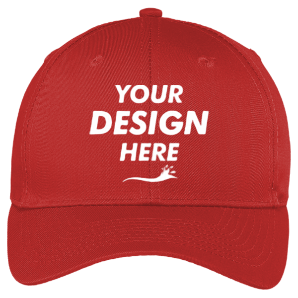 Port Authority Easy Care Cap, Red, Front view, Mockup