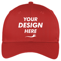 Port Authority Easy Care Cap, Red, Front view, Mockup