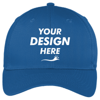 Port Authority Easy Care Cap, Royal, Front view, Mockup