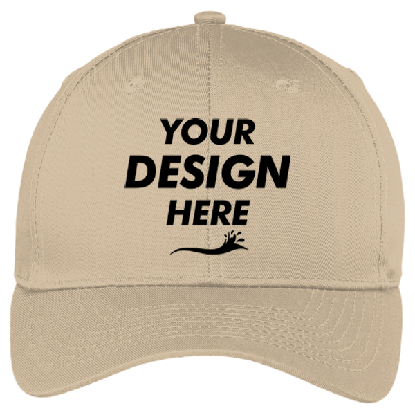 Port Authority Easy Care Cap, Stone, Front view, Mockup