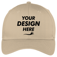 Port Authority Easy Care Cap, Stone, Front view, Mockup