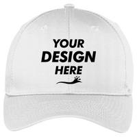 Port Authority Easy Care Cap, White, Front view, Mockup