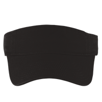 Port Authority Enzyme Wash Fashion Visor, Black, Front view