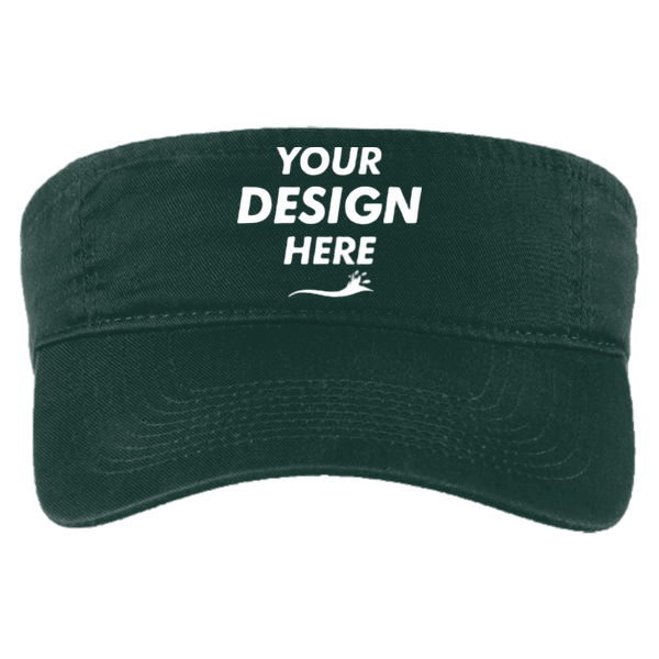 Port Authority Fashion Visor, Hunter, Front view, Mockup
