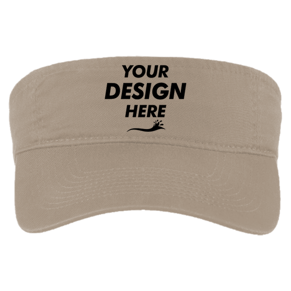 Port Authority Fashion Visor, Khaki, Front view, Mockup