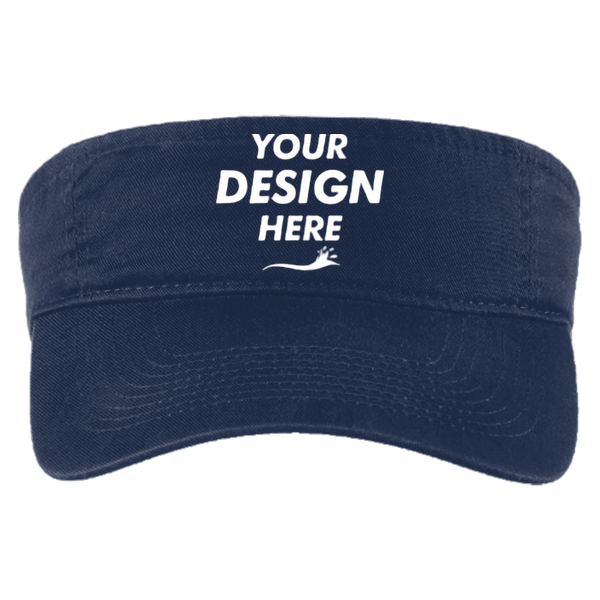 Port Authority Fashion Visor, Navy, Front view, Mockup