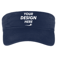 Port Authority Fashion Visor, Navy, Front view, Mockup