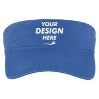 Port Authority Fashion Visor, Royal, Front view, Mockup