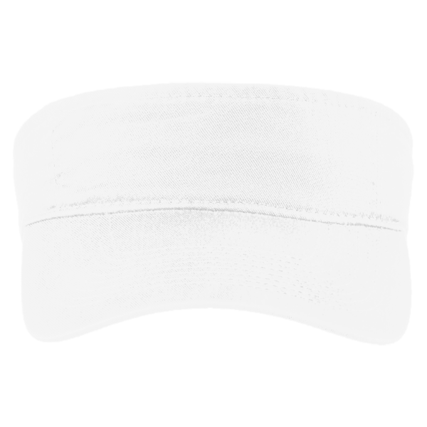 Port Authority Fashion Visor, White, Front view