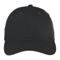 Port Authority Fine Twill Cap, Black, Front view