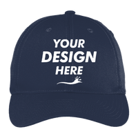 Port Authority Fine Twill Cap, Navy, Front view, Mockup