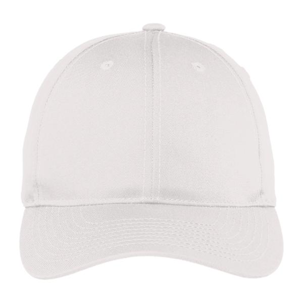 Port Authority Fine Twill Cap, White, Front view