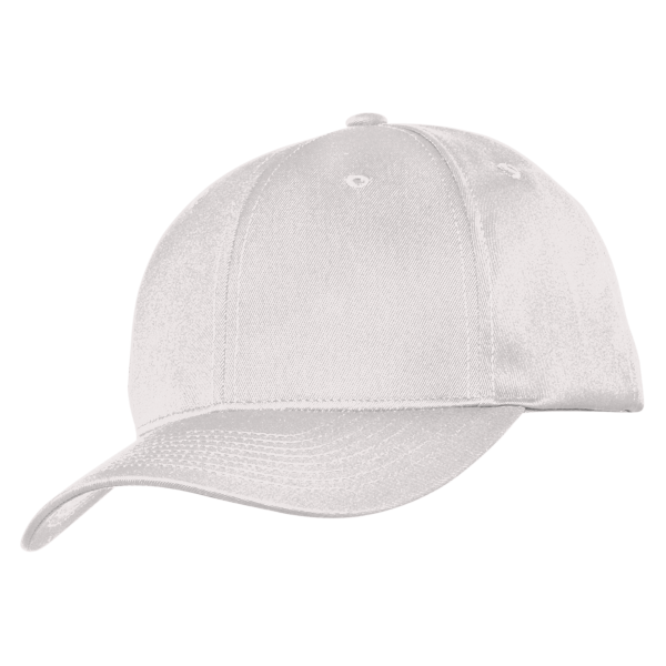 Port Authority Fine Twill Cap, White, Left Side view