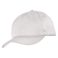 Port Authority Fine Twill Cap, White, Left Side view