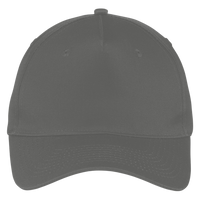 Port Authority Five Panel Twill Cap, Charcoal, Front view