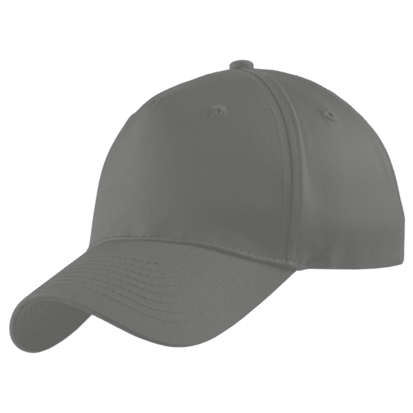 Port Authority Five Panel Twill Cap, Charcoal, Left Side view
