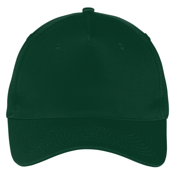 Port Authority Five Panel Twill Cap, Hunter, Front view