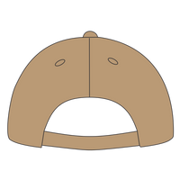 Port Authority Five Panel Twill Cap, Khaki, Back view